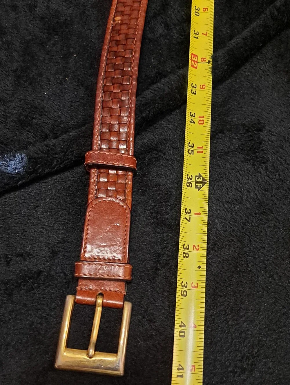 Cole Haaan Woven Leather Men's Bag Strap in Cognac Brown 85/34